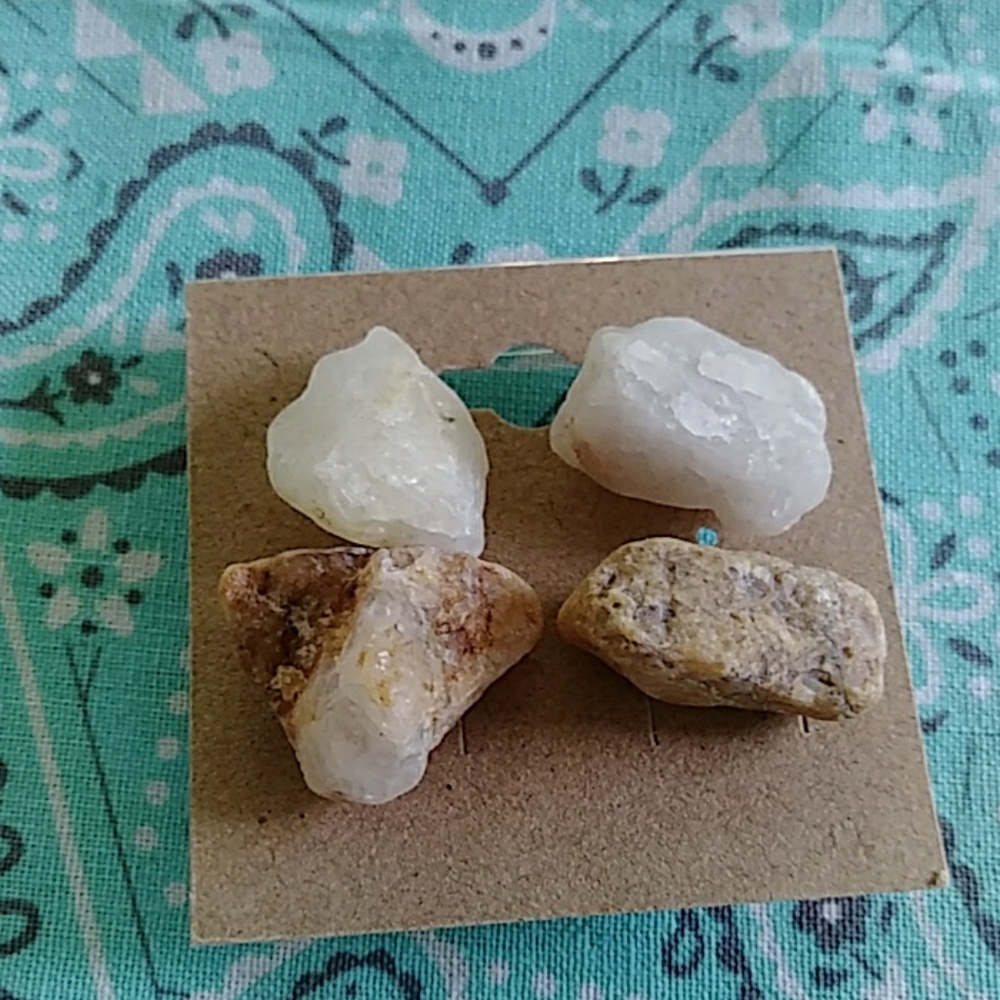 Handmade stone earrings